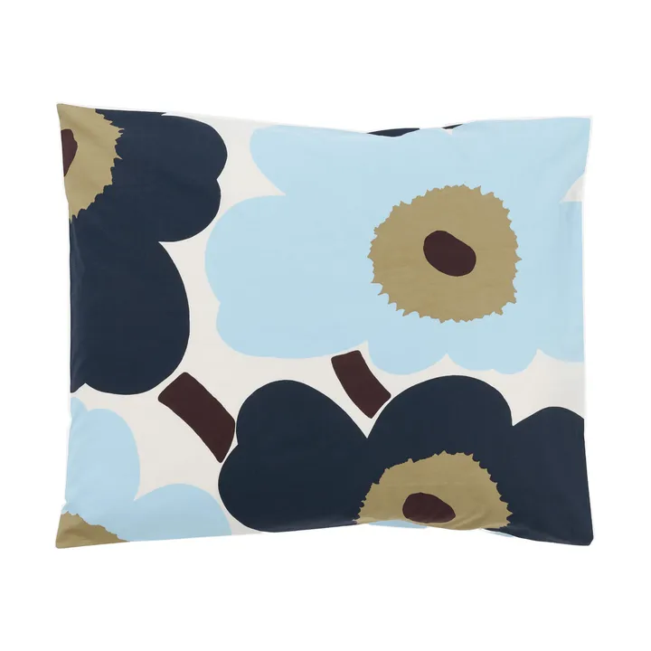 Unikko fronha 50x60 cm - Off white-blueberry-cold blue - Marimekko
