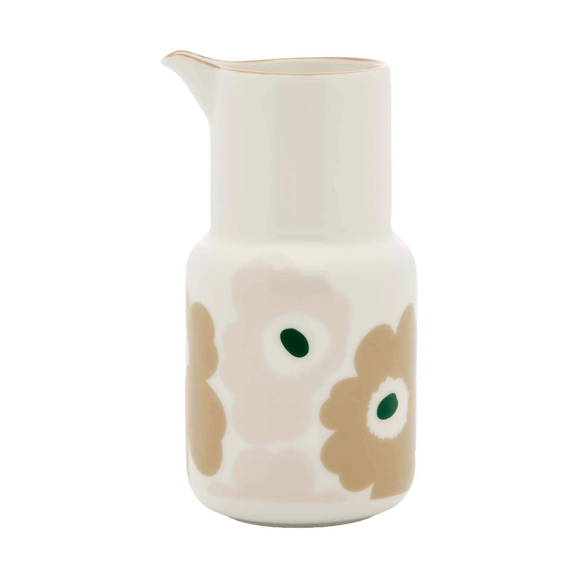 Unikko garrafa, White-light sand-bege-dark green, 0,65 l Marimekko