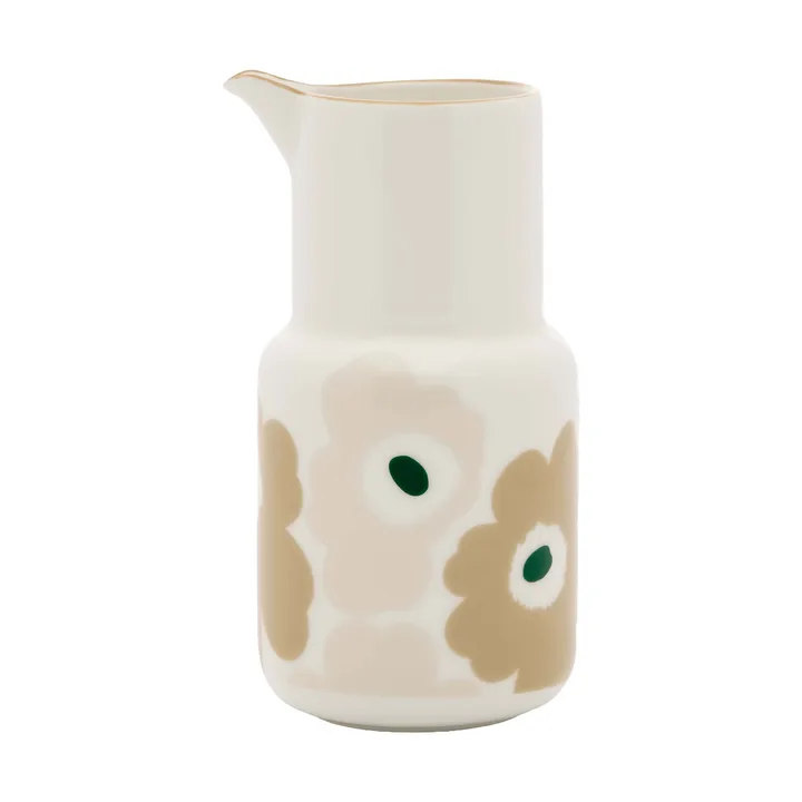 Unikko garrafa - White-light sand-bege-dark green, 0,65 l - Marimekko