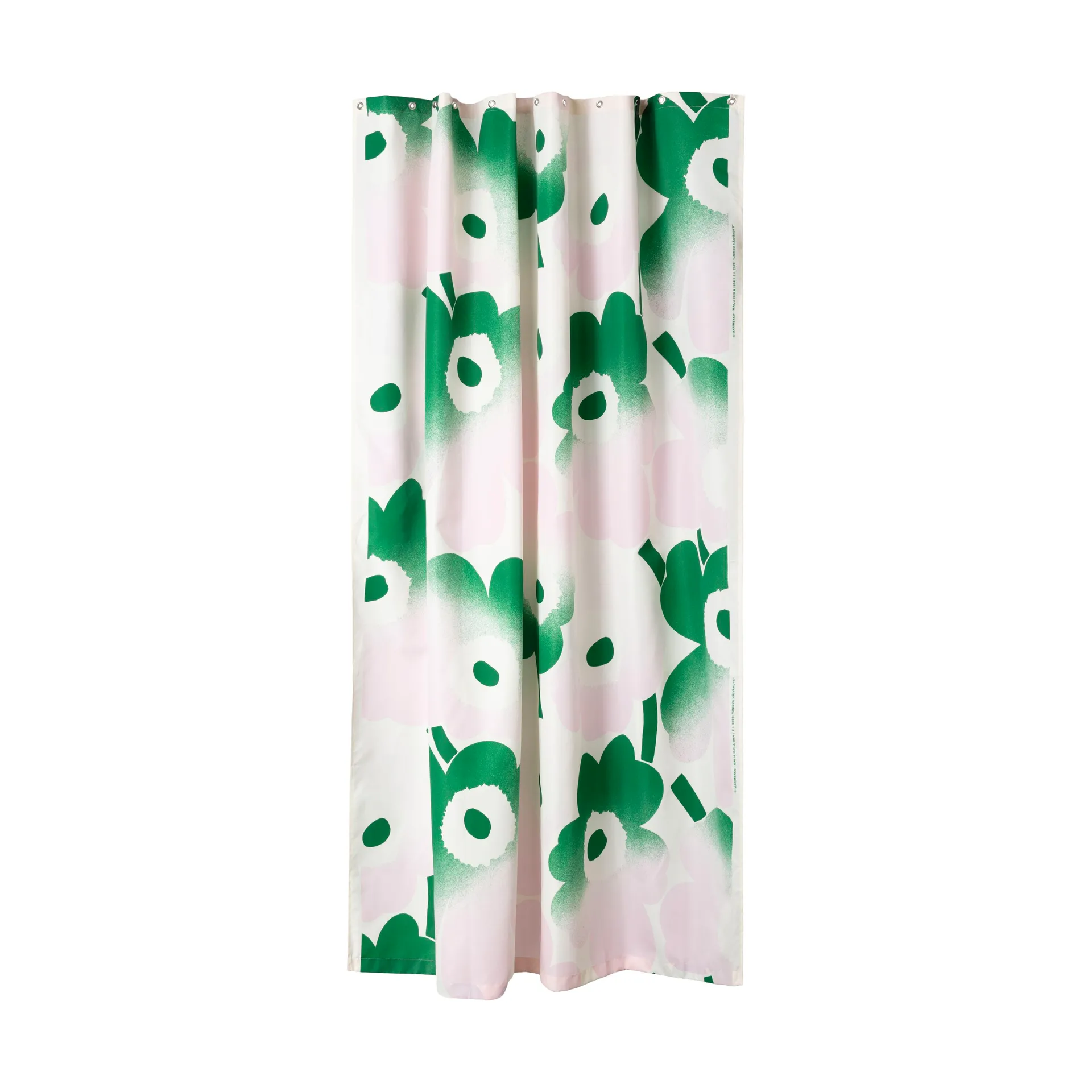 Unikko Häivähdys Cortina de banho 180x200 cm, Verde Marimekko