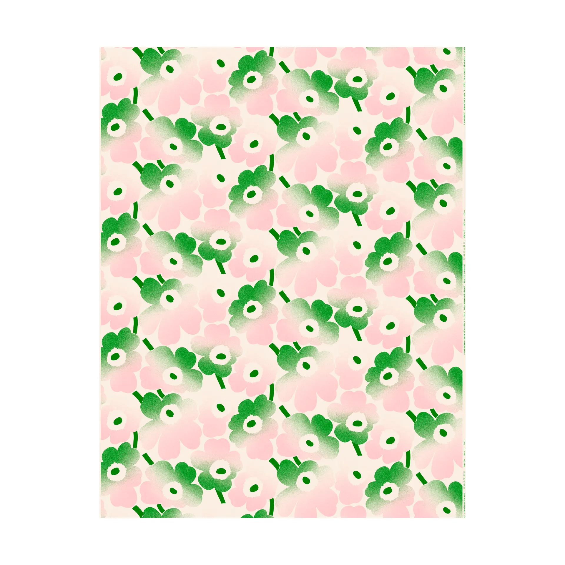 Unikko Häivähdys Tecido, Verde Marimekko