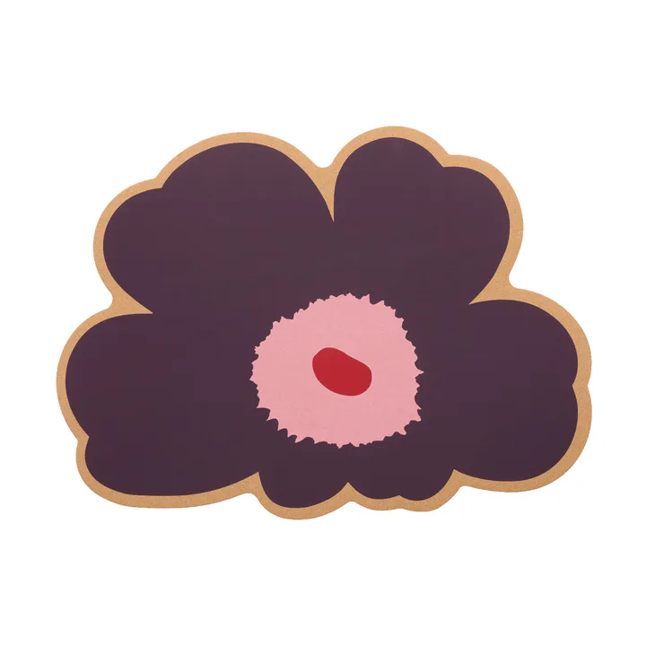 Unikko individual de mesa - Cork-ameixa-rosa-oxicoco - Marimekko