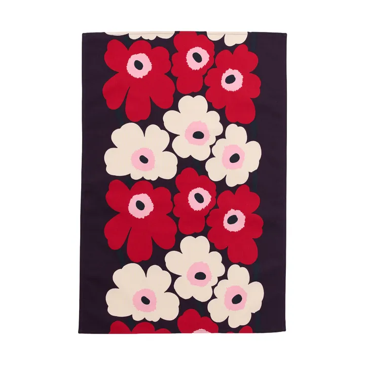 Unikko pano de cozinha 47x70 cm - Plum-cranberry-off white-rose - Marimekko
