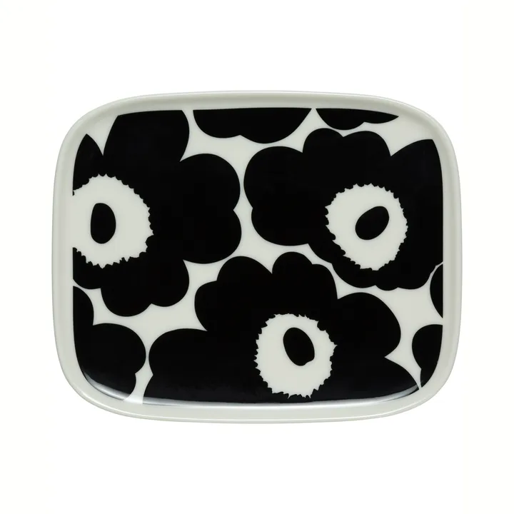Unikko prato 12x15 cm - preto e branco - Marimekko