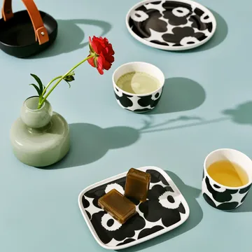 Unikko prato 12x15 cm - preto e branco - Marimekko