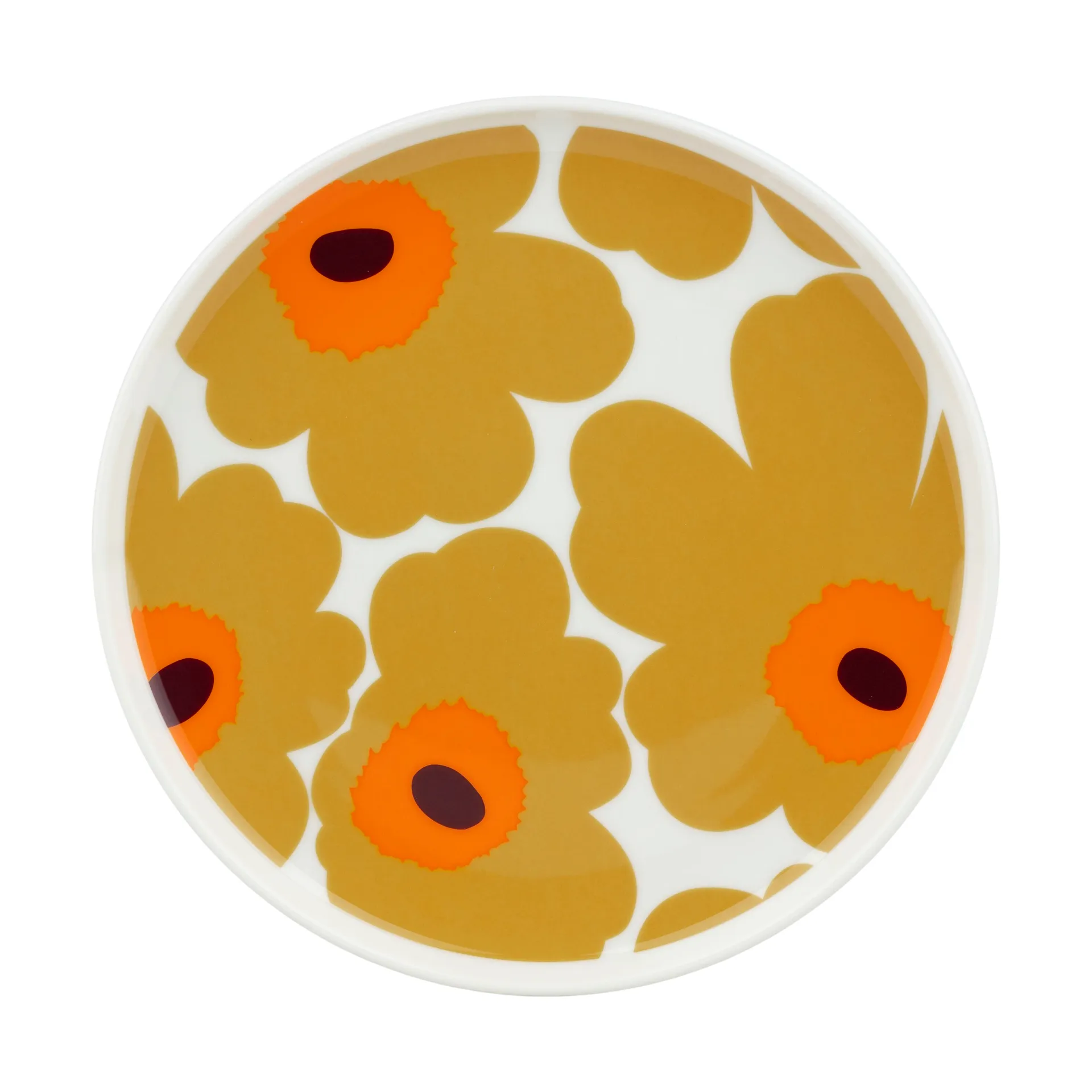 Unikko prato Ø20 cm, White-caramel-warm orange Marimekko
