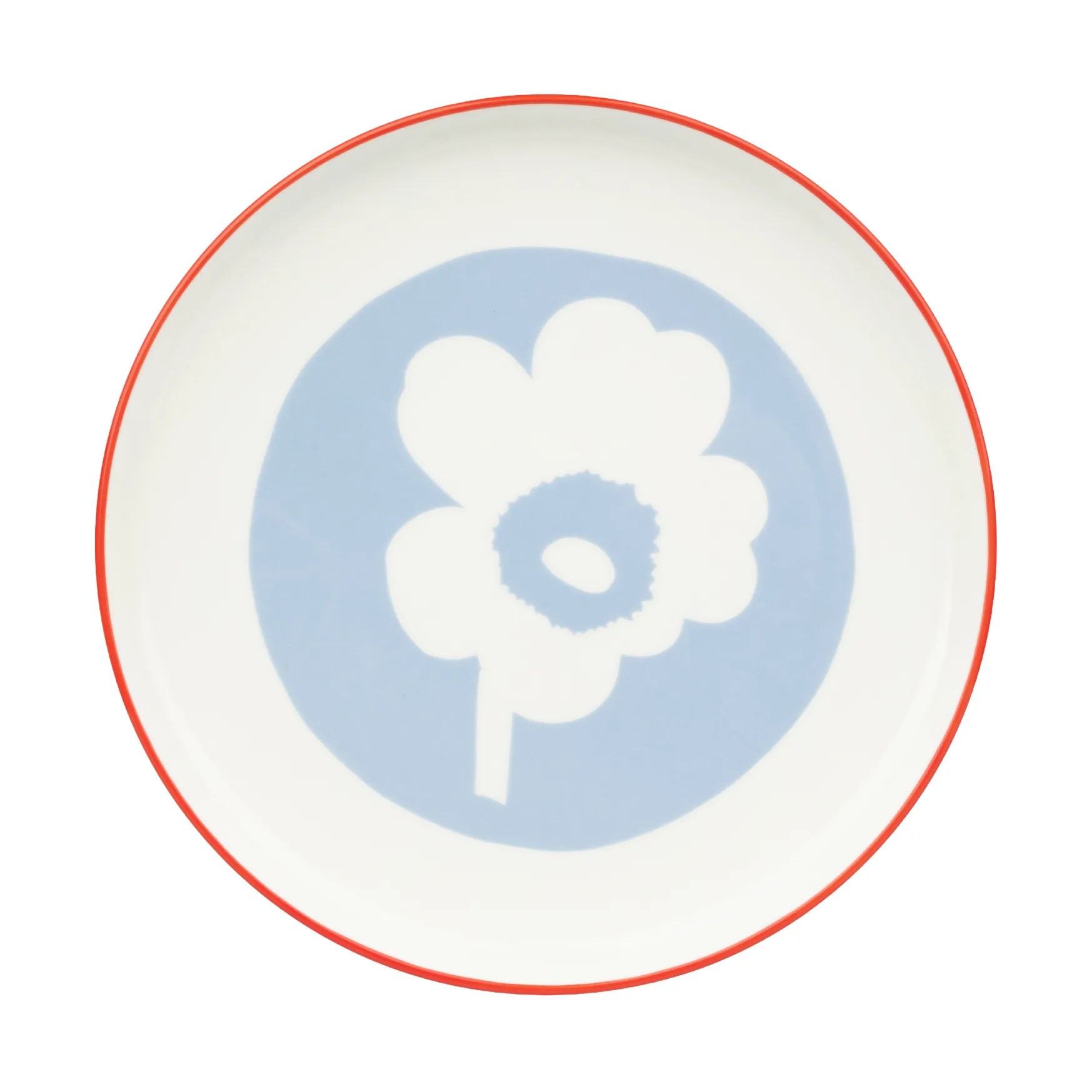 Unikko prato Ø20 cm, White-light blue-orange red Marimekko