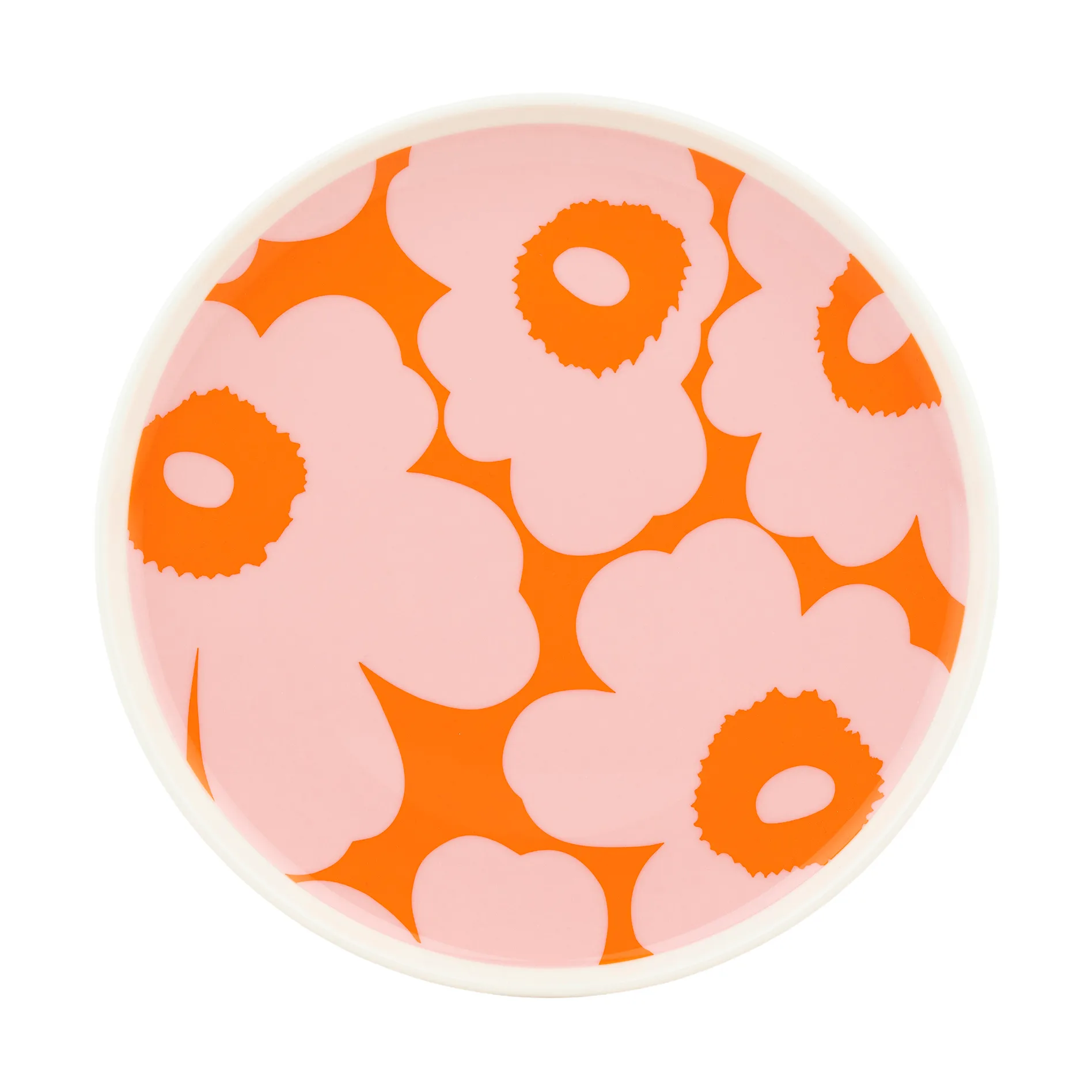 Unikko prato Ø20 cm, White-pink-orange Marimekko