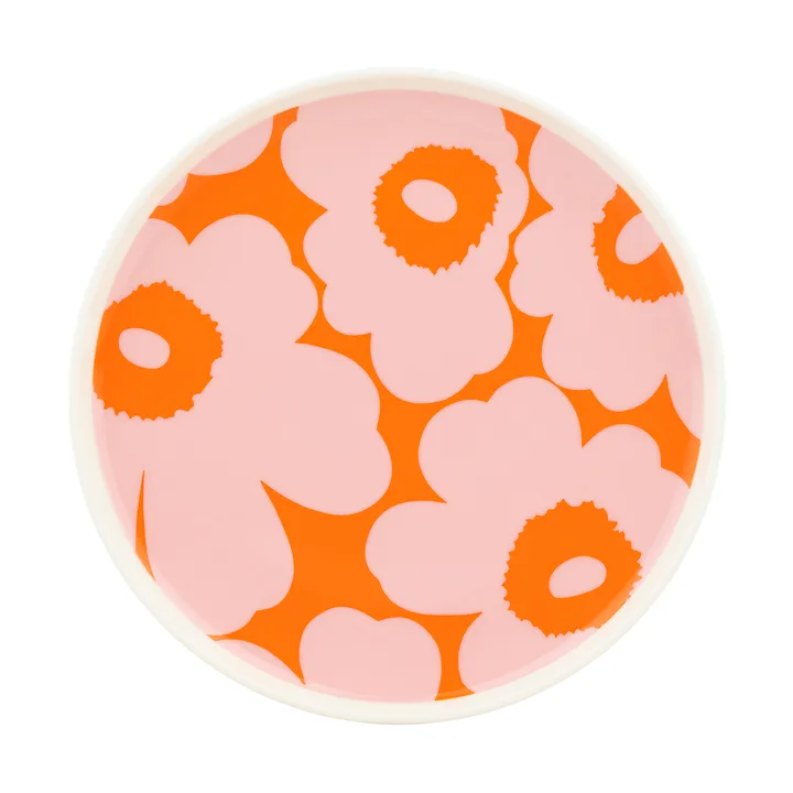 Unikko prato Ø20 cm - White-pink-orange - Marimekko