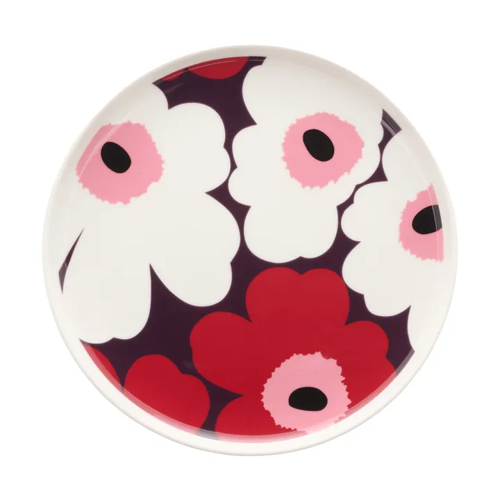 Unikko prato Ø20 cm - White-plum-cranberry-pink - Marimekko
