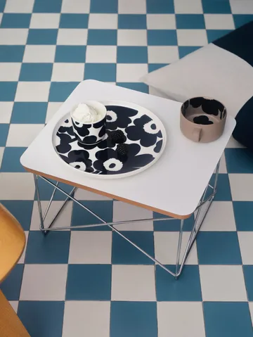 Unikko prato Ø25 cm - Branco-azul escuro - Marimekko