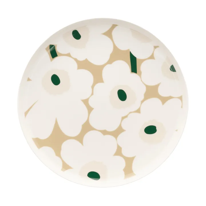 Unikko prato Ø25 cm - White-beige-areia clara-verde escuro - Marimekko