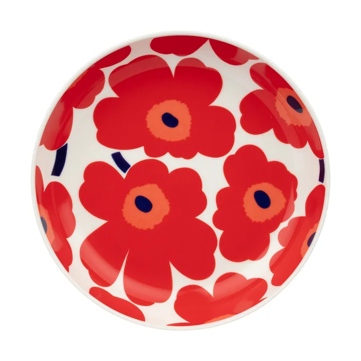 Unikko prato fundo Ø20,5 cm - Branco-vermelho-azul - Marimekko
