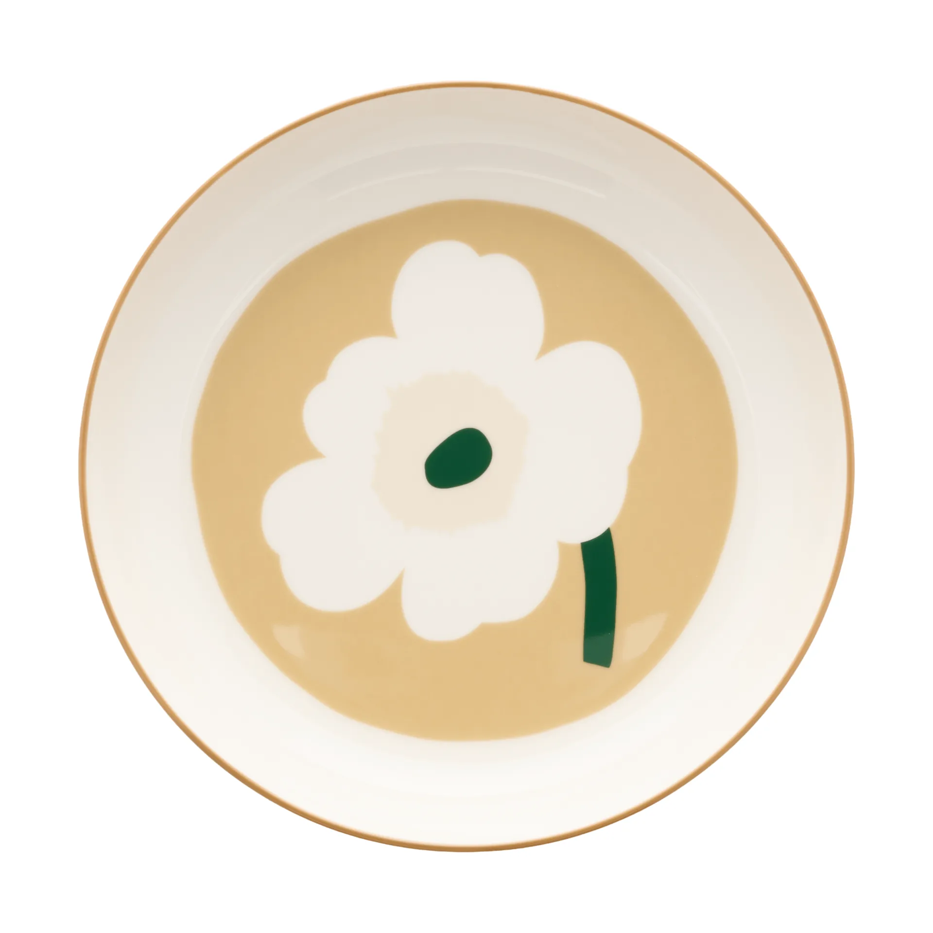 Unikko prato fundo Ø20,5 cm, White-beige-areia clara-verde escuro Marimekko