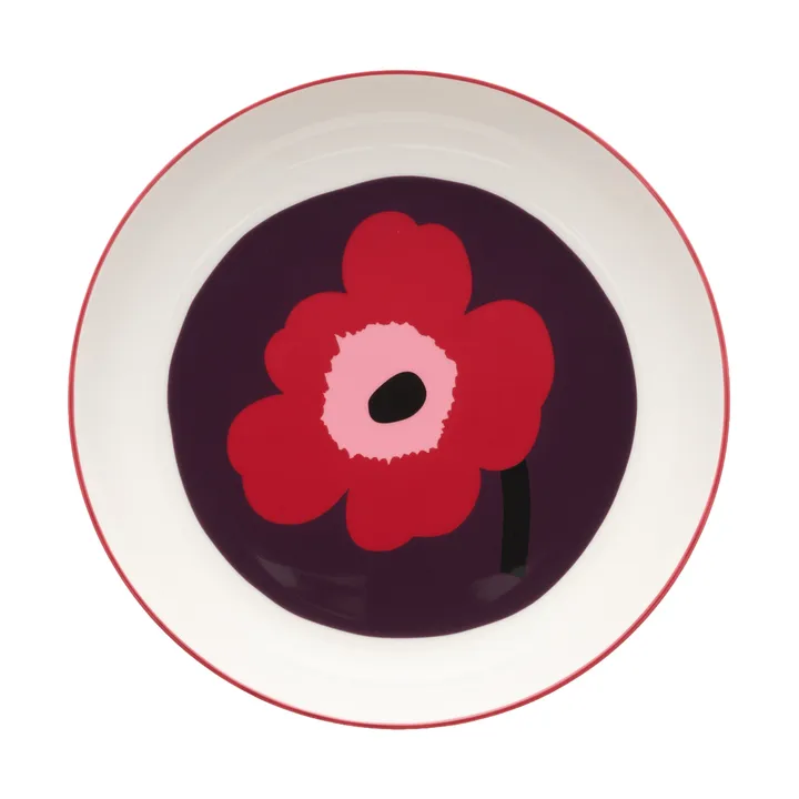 Unikko prato fundo Ø20,5 cm - White-plum-cranberry-pink - Marimekko