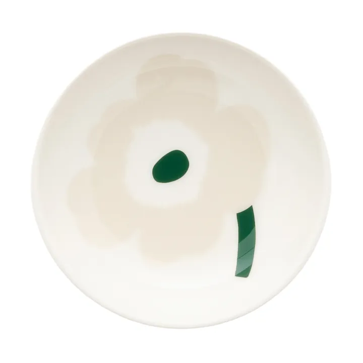 Unikko prato fundo - Bege-branco-areia clara-verde escuro - Marimekko