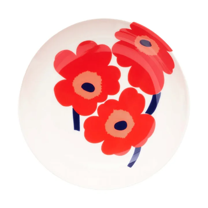 Unikko prato fundo - White-red-blue - Marimekko