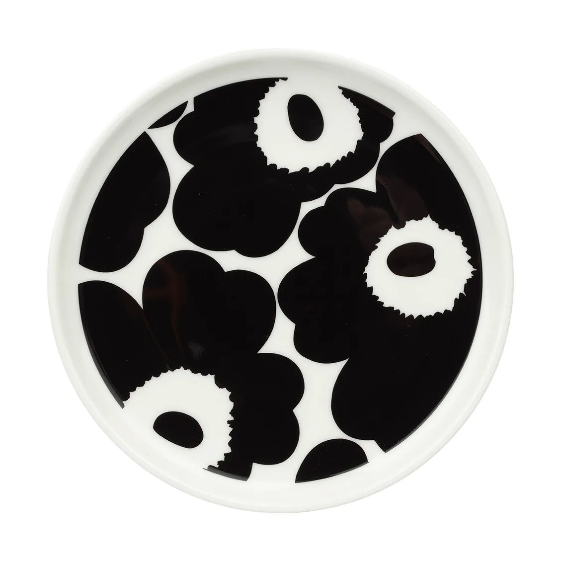 Unikko preto Ø13,5 cm, Preto-branco Marimekko