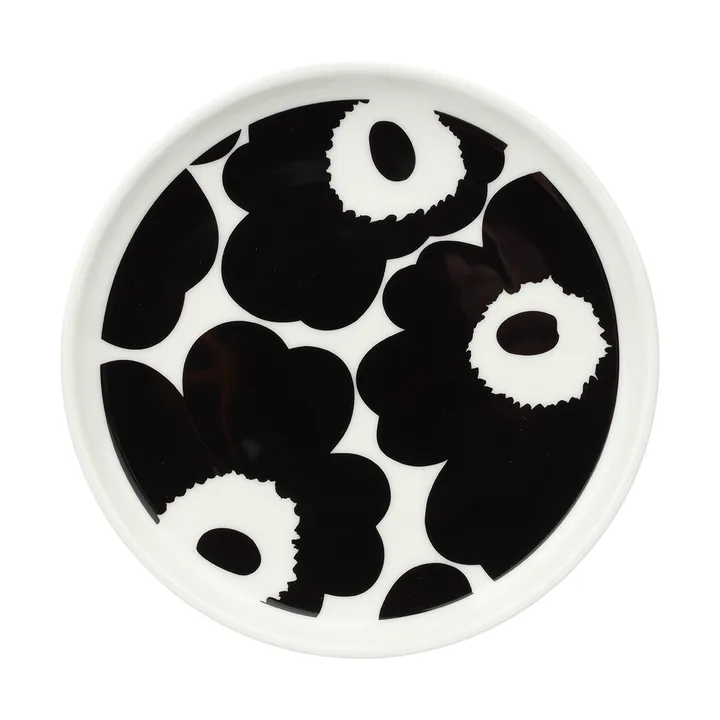 Unikko preto Ø13,5 cm - Preto-branco - Marimekko