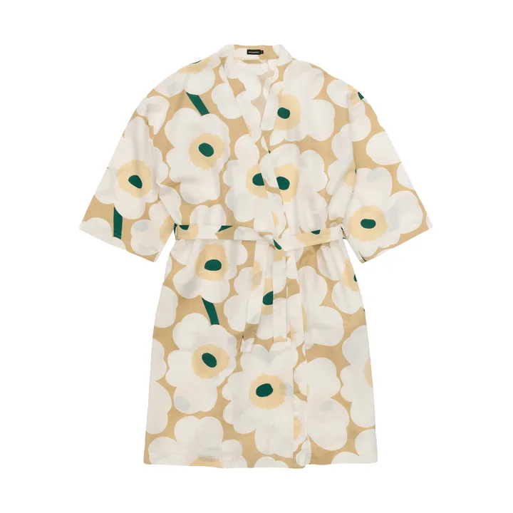 Unikko roupão de banho S/M - Areia-off white-hay-emerald, S/M - Marimekko