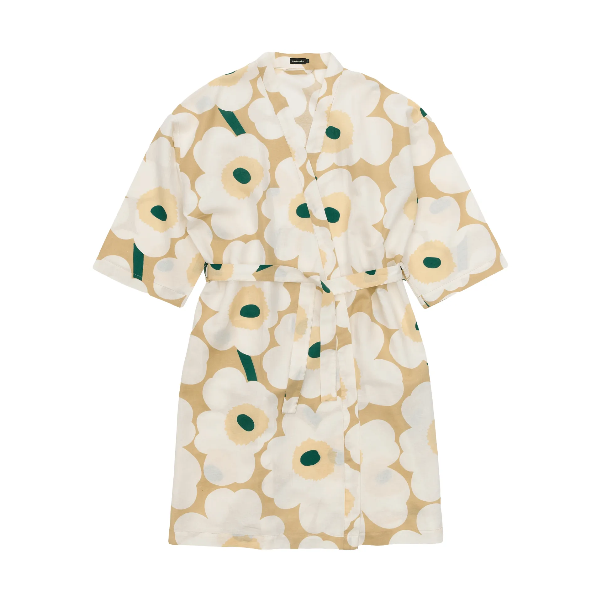 Unikko roupão de banho S/M, Areia-off white-hay-emerald Marimekko