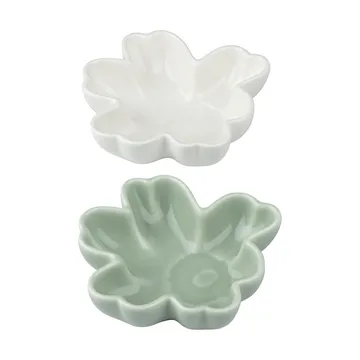 Unikko Shape tigela Ø11 cm 2 unidades - White-light green - Marimekko