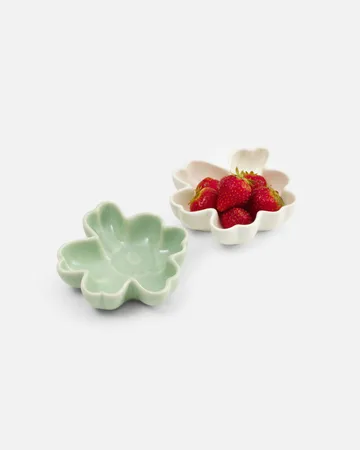 Unikko Shape tigela Ø11 cm 2 unidades - White-light green - Marimekko