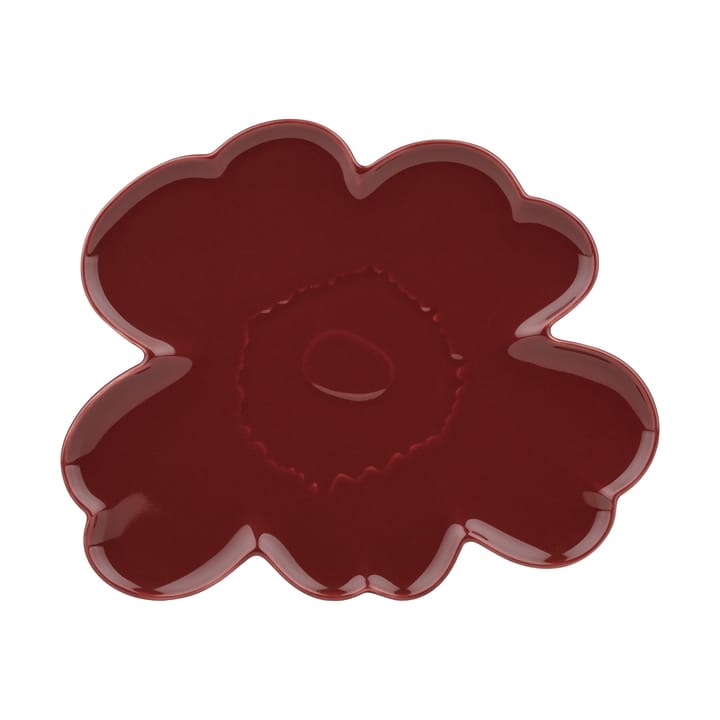 Unikko Shape travessa 32 cm - Borgonha - Marimekko