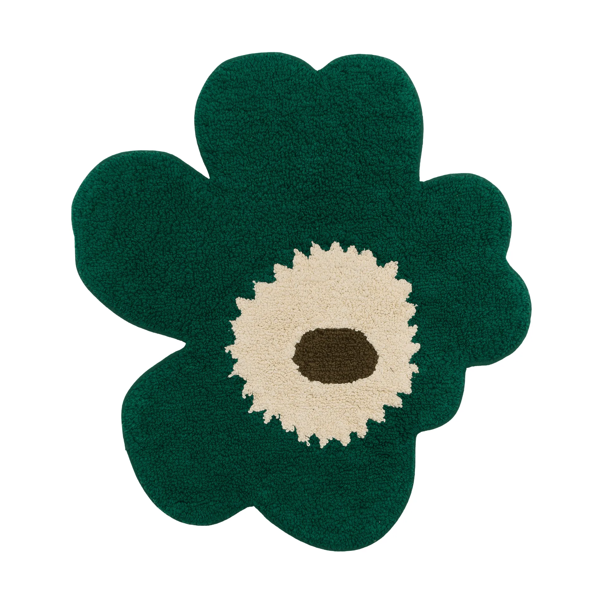 Unikko tapete de banho 73x74 cm, Emerald-off white-toupeira Marimekko