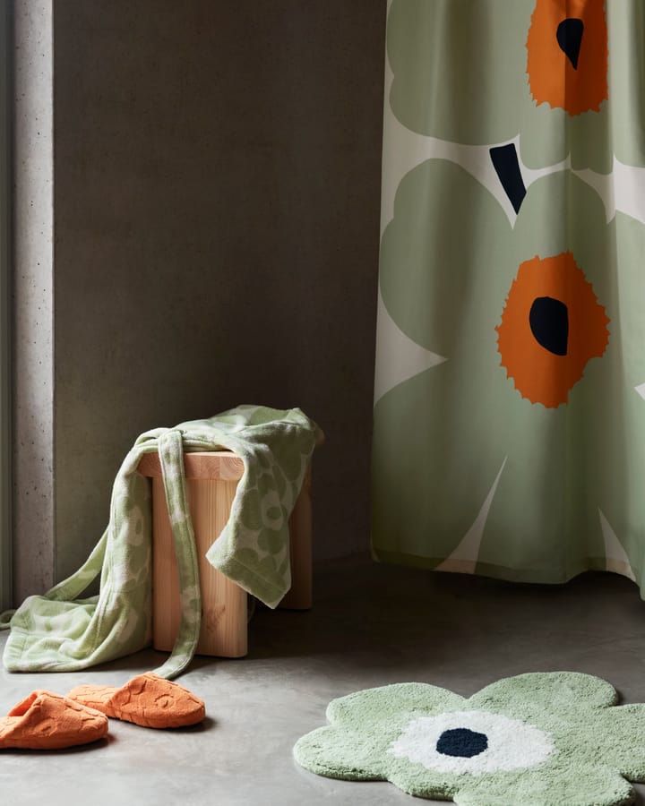 Unikko tapete de banho 73x74 cm, Sage-off white Marimekko