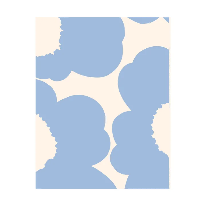 Unikko tecido - Light blue-sarja de algodão - Marimekko