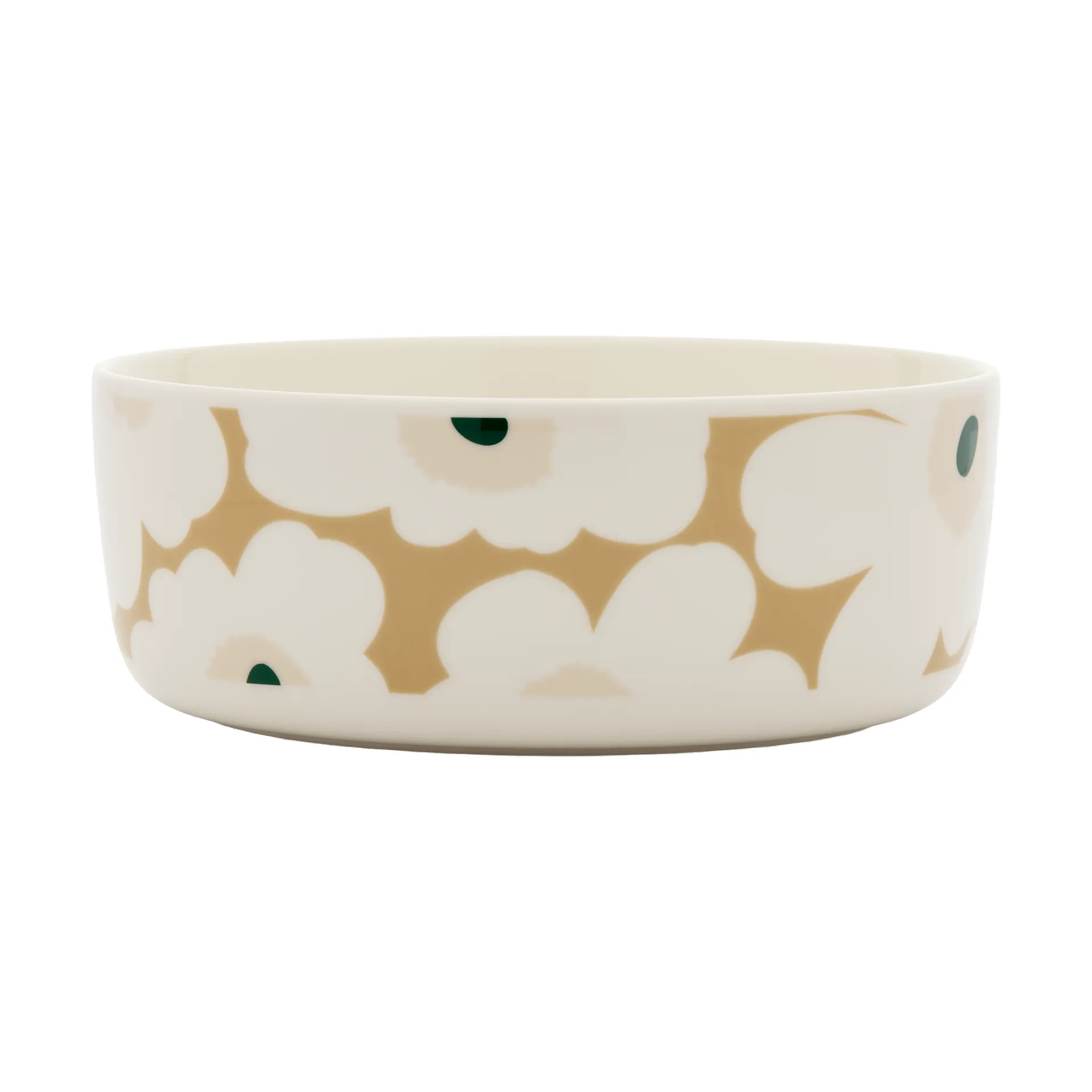 Unikko tigela 1,5 l, White-beige-areia clara-verde escuro Marimekko