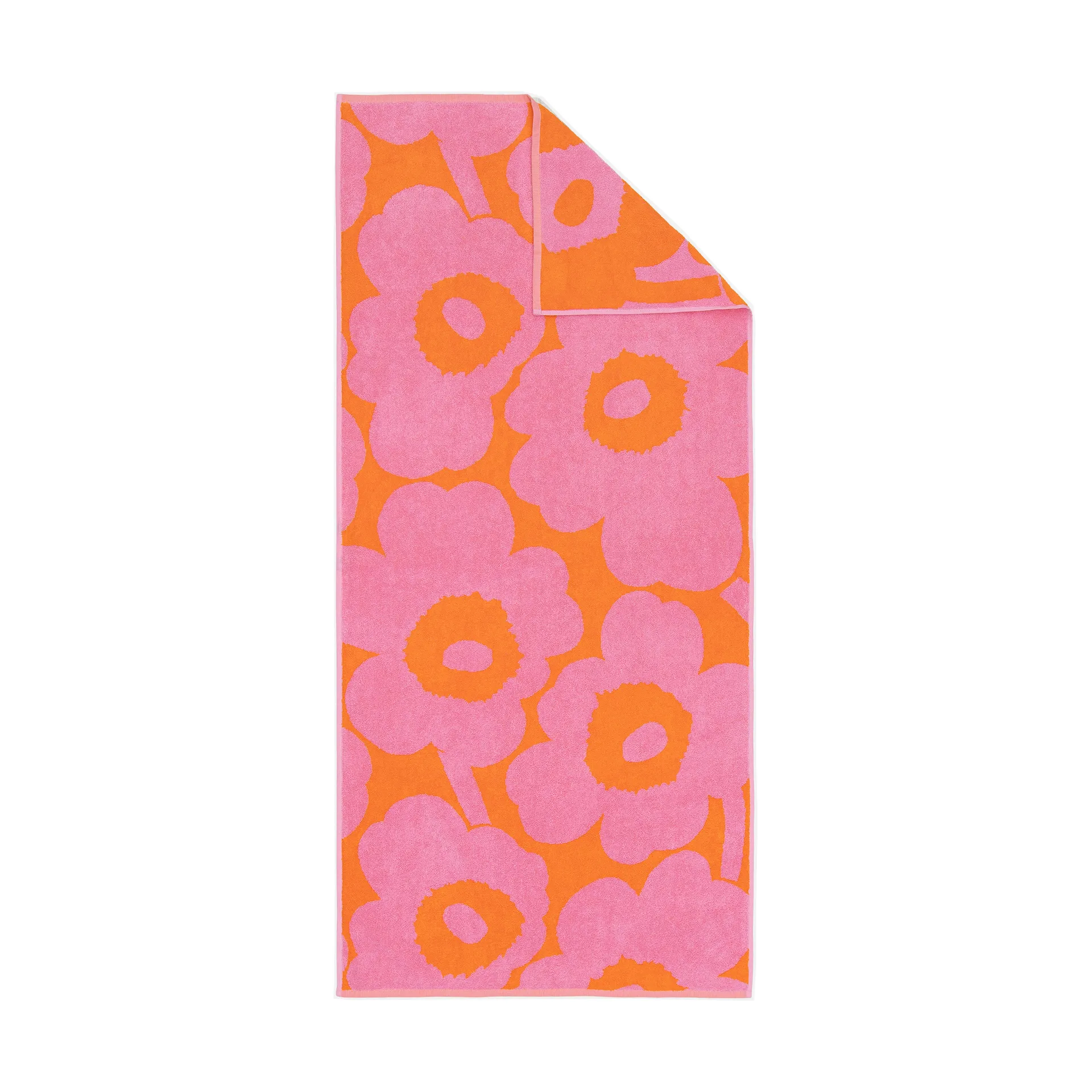 Unikko toalha de banho 70x150 cm, Orange-pink Marimekko