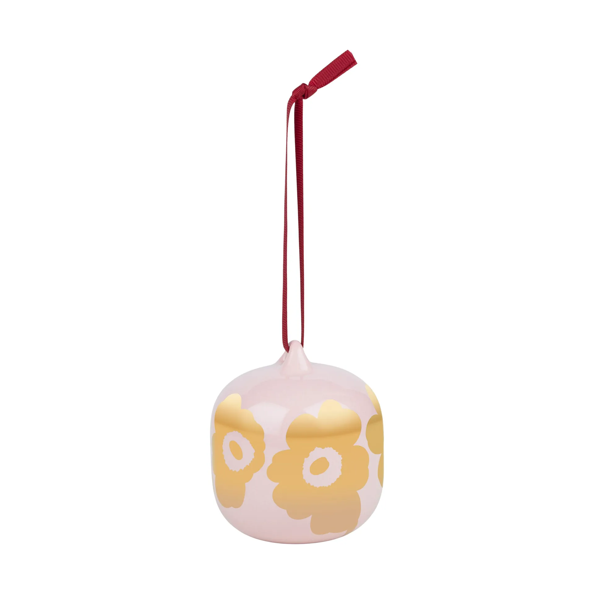 Unkko bola de Natal 2025 7x7 cm, Rosa-dourado Marimekko