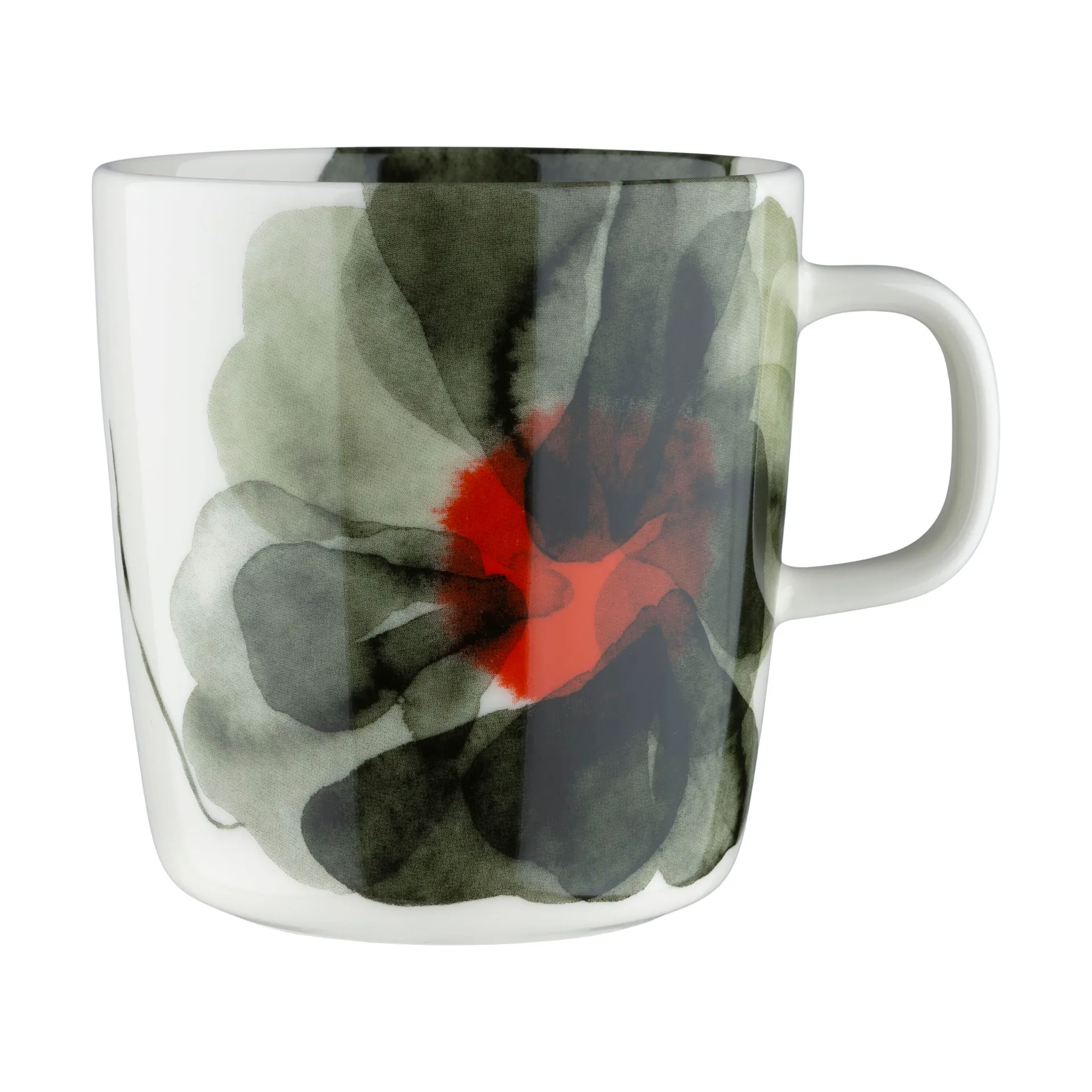 Valssi caneca 40 cl, Branco-verde floresta-vermelho tomate Marimekko