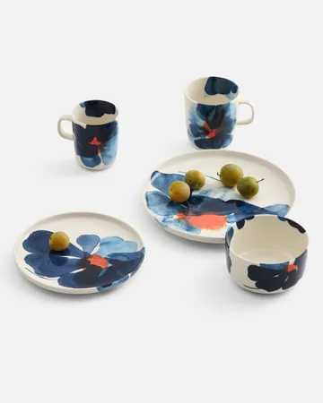 Valssi caneca 40 cl - White-blue-orange - Marimekko
