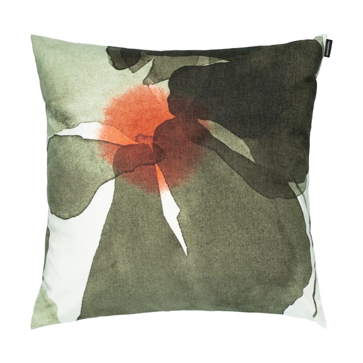 Valssi capa de almofada 50x50 cm - Branco-verde floresta-vermelho tomate - Marimekko