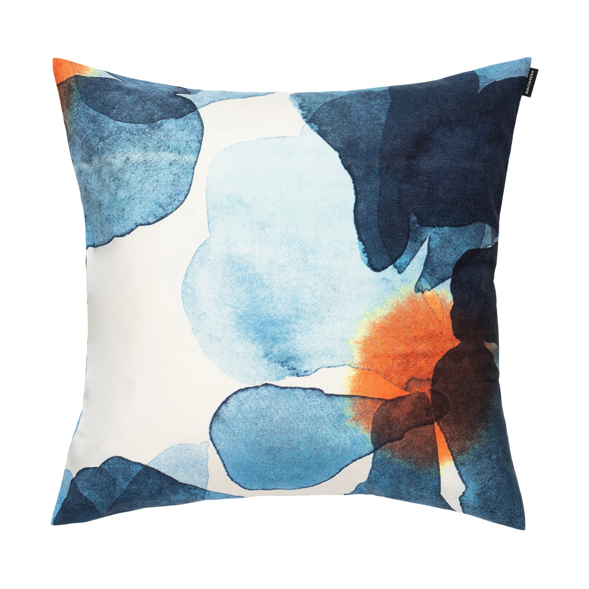 Valssi capa de almofada 50x50 cm, White-dark blue-orange Marimekko