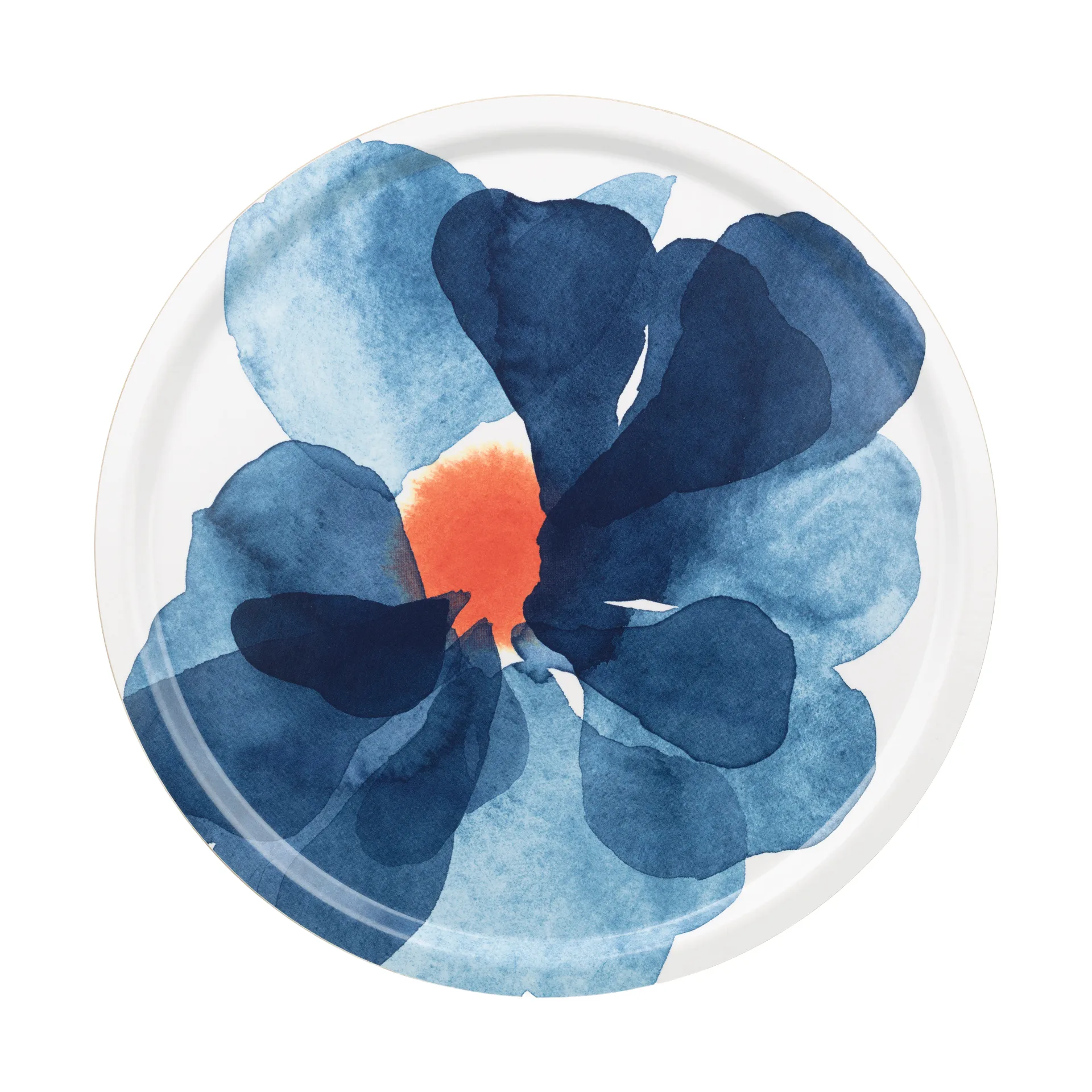 Valssi tabuleiro Ø46 cm, White-blue-orange Marimekko