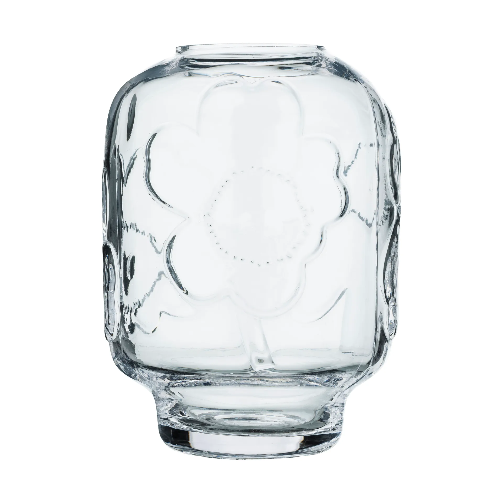 Vaso de vidro Unikko, Transparente, 18 cm Marimekko