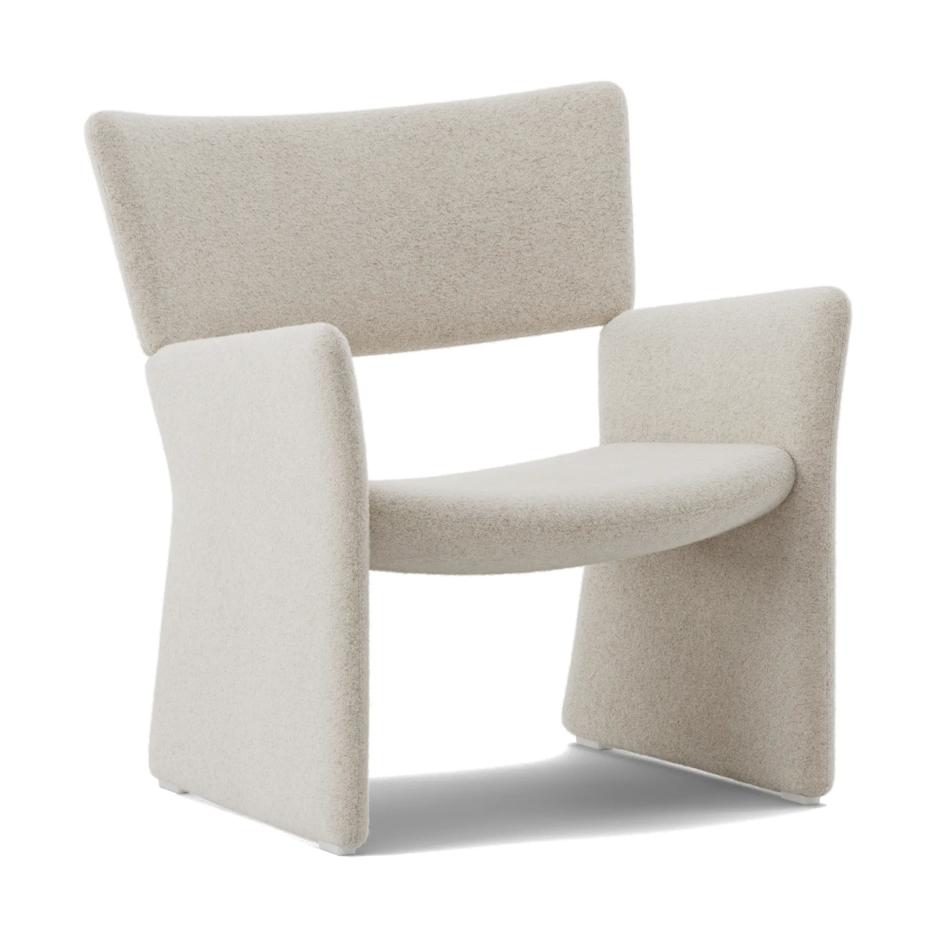 Crown Easy Chair poltrona, Spiral 21 Chalk Massproductions