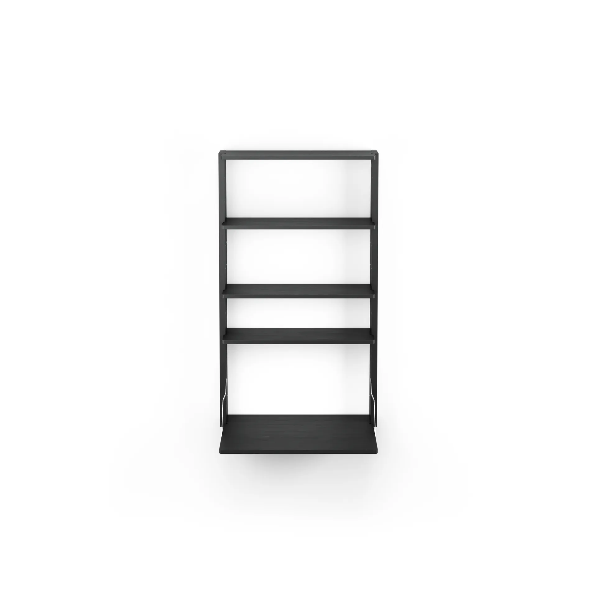 Gridlock - M1-A4-0-D prateleira com mesa para escrever, Freixo preto manchado Massproductions