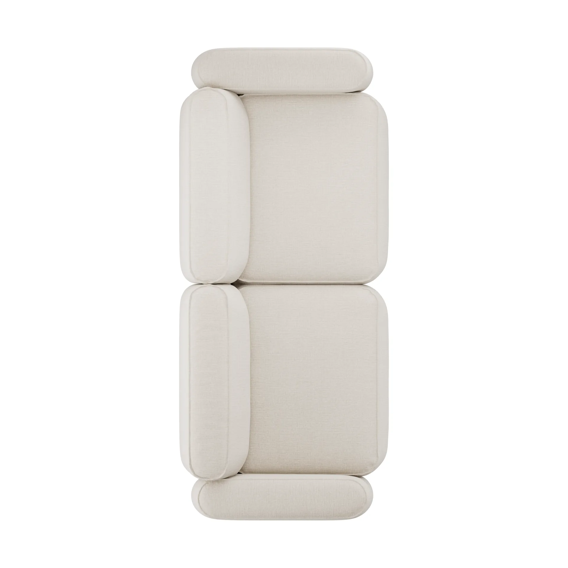 Patch sofá de 2,5 lugares, Linara 05 Porridge Massproductions