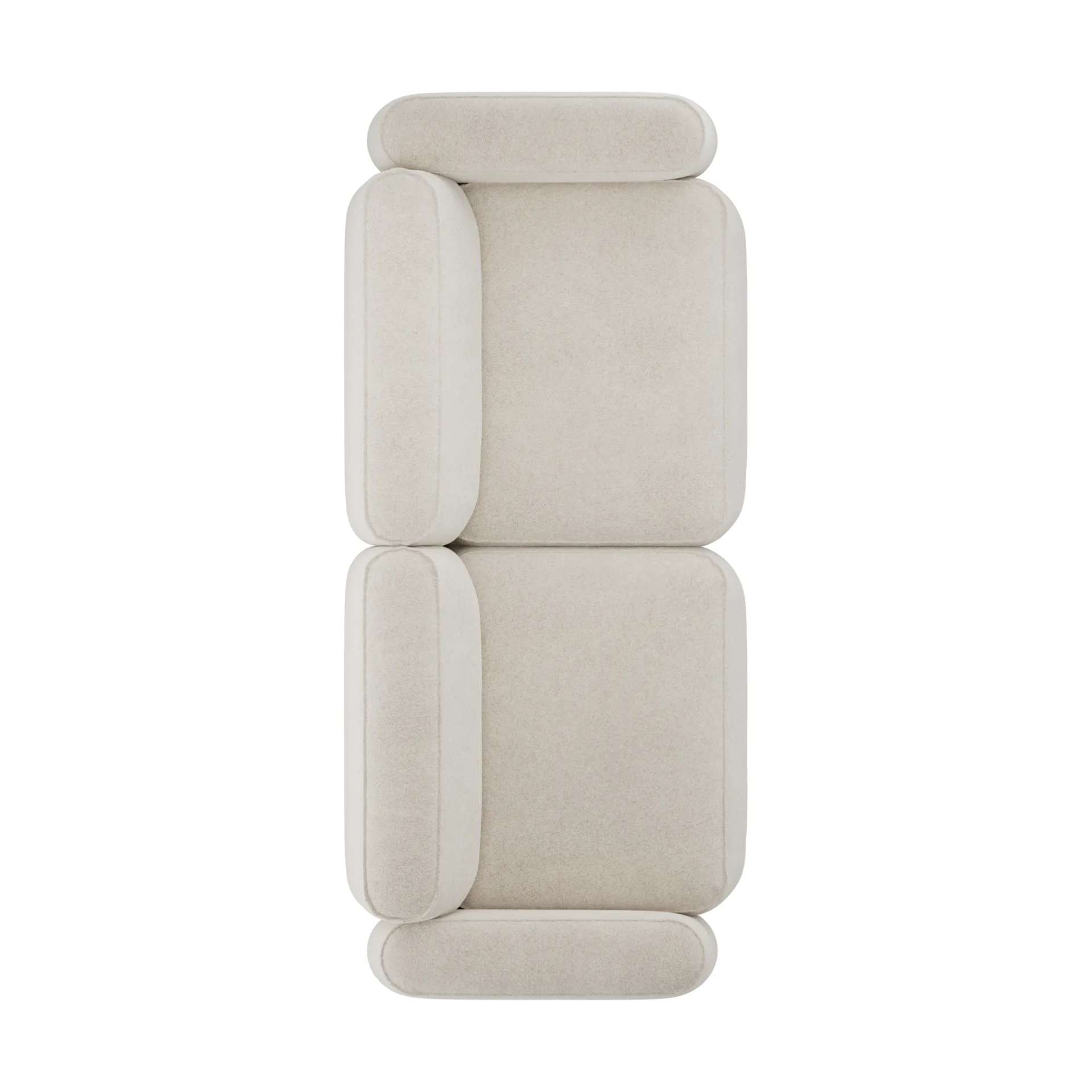 Patch sofá de 2,5 lugares, Spiral 21 Chalk Massproductions