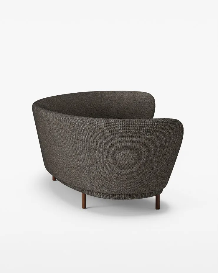 Sofá Dandy 4 assentos, Sacho Safire 001-perna nogueira Massproductions