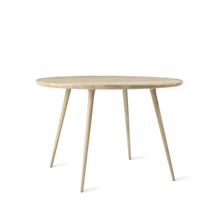 Mesa de jantar redonda Accent  - Verniz mate pigmentado branco carvalho, Ø110 cm  - Mater