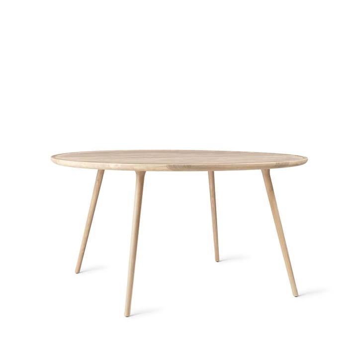 Mesa de jantar redonda Accent  - Verniz mate pigmentado branco carvalho, Ø140 cm - Mater