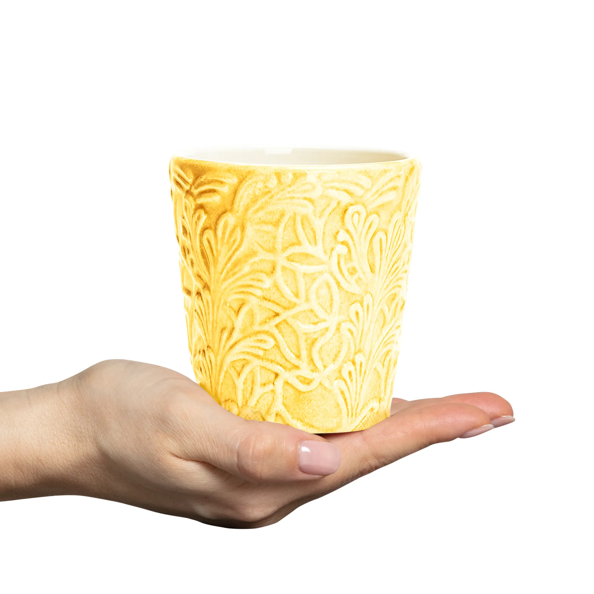 Caneca Lace 30 cl, Amarelo Mateus