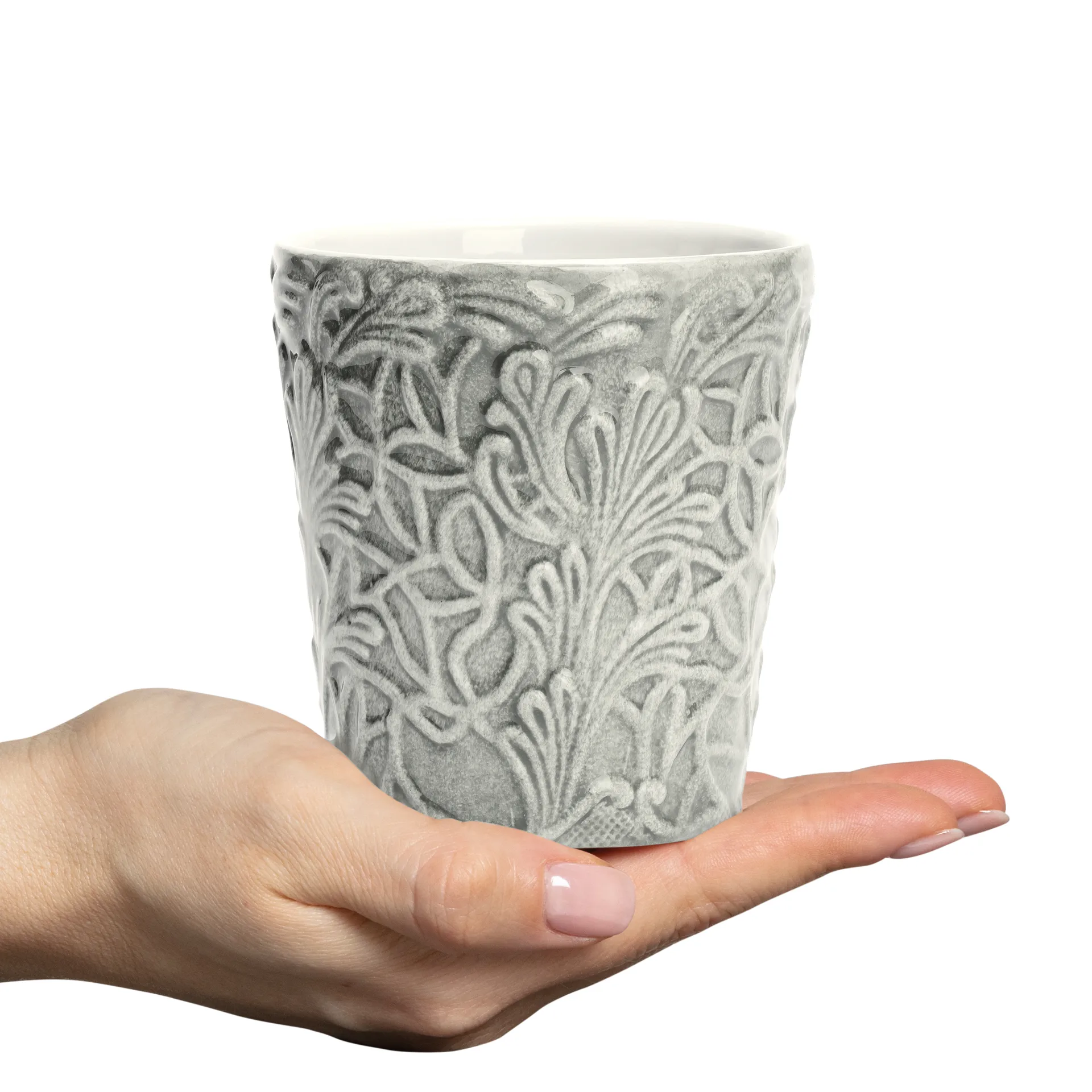 Caneca Lace 30 cl, Cinza Mateus