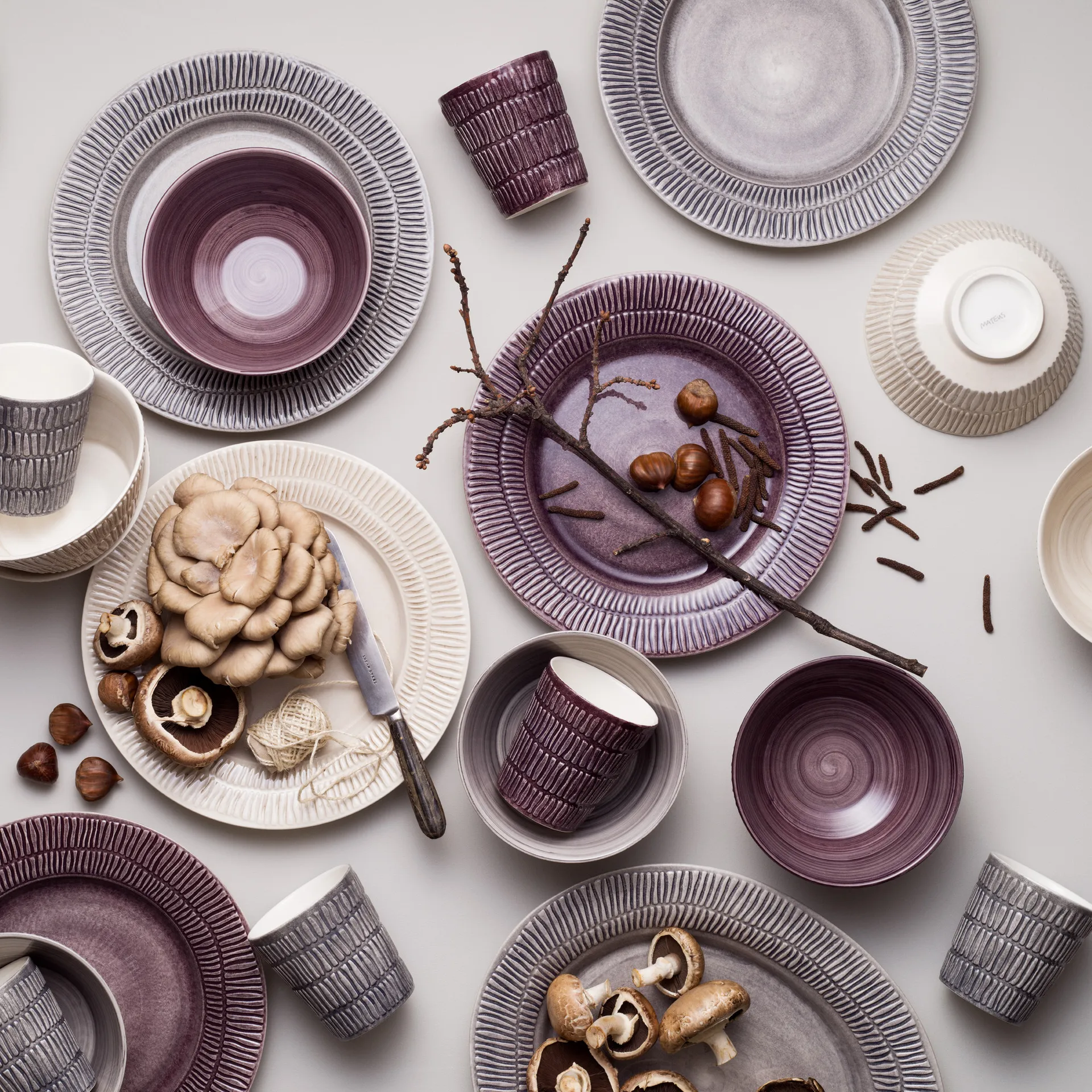 Caneca Stripes 30 cl, cinza Mateus